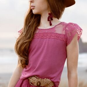 Joyfolie Zoella Top in Rose